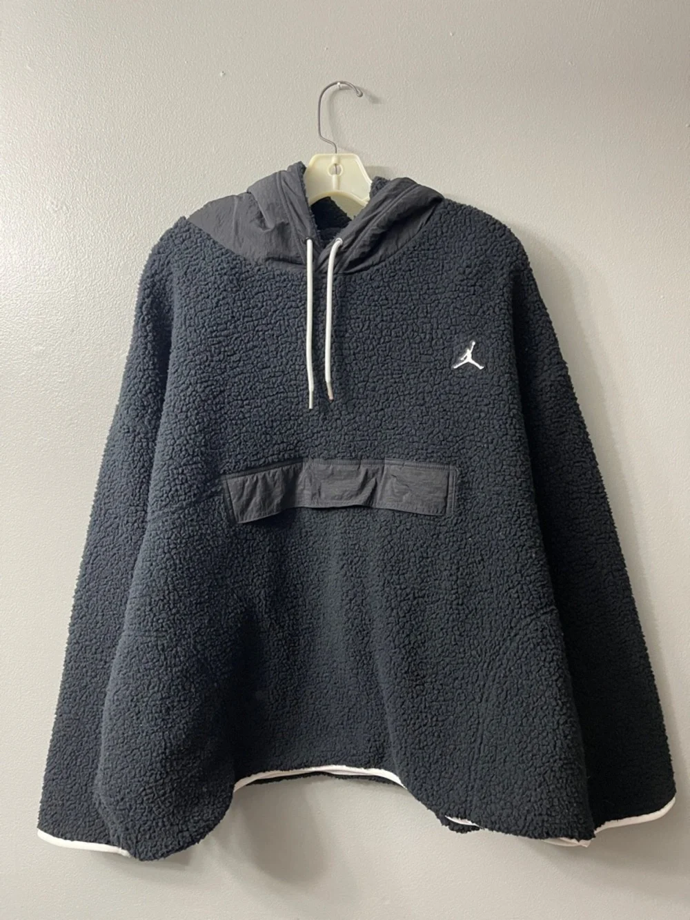 Nike Air Jordan Essentials Sherpa Fleece Hoodie Black Men's Size XXL
